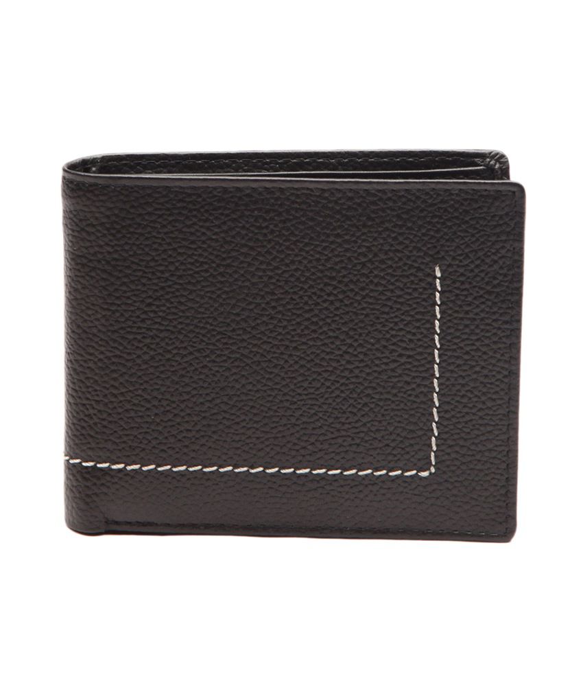 Allen Cooper Black Leather Bi-fold Premium Men's Formal Wallet: Buy ...