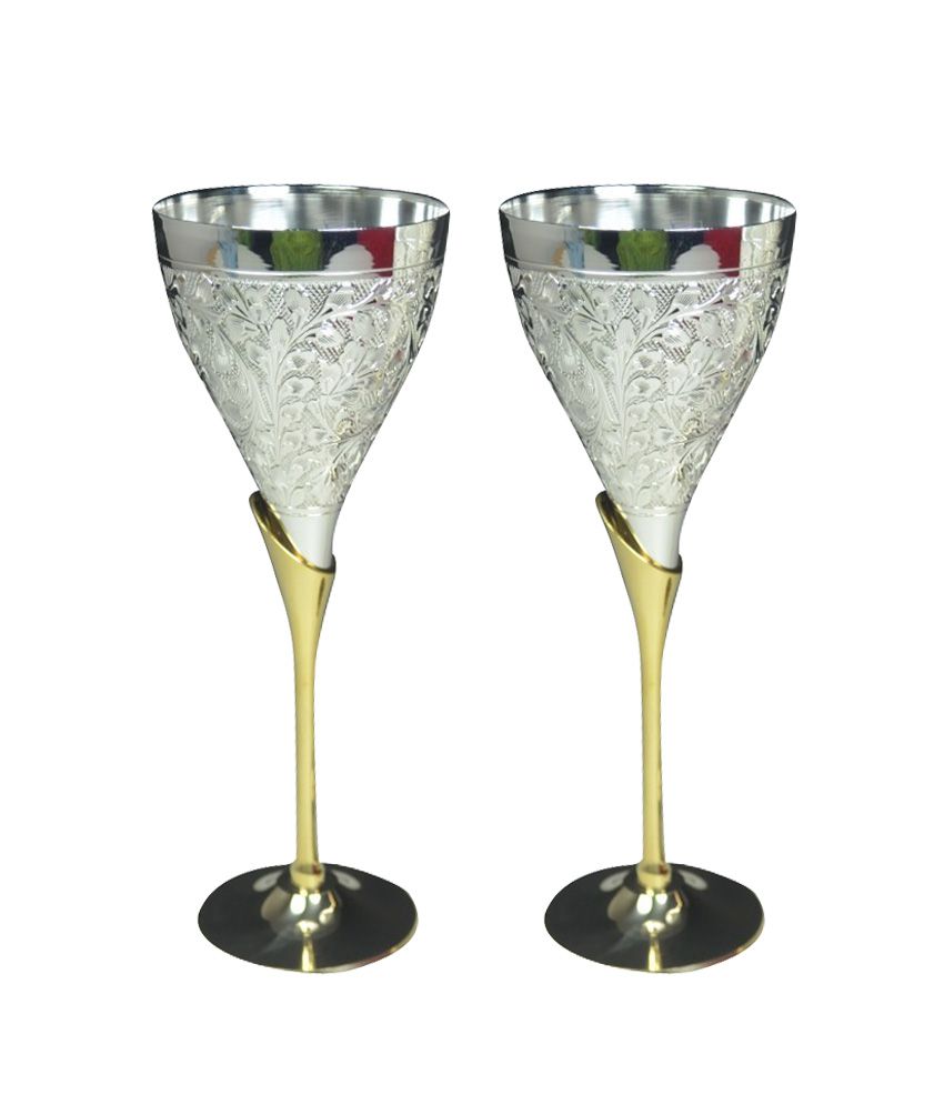 House Of Gifts Silver Plated Wine Glasses Buy Online at