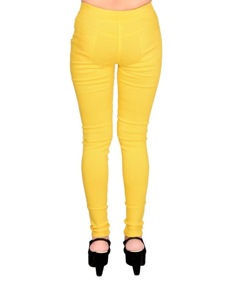 yellow jeggings