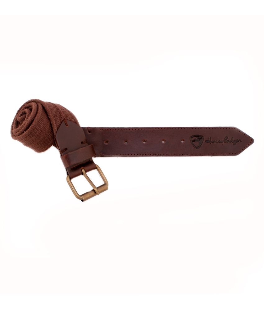 Honey Badger Brown Canvas Leather Belt Buy Online at Low Price in