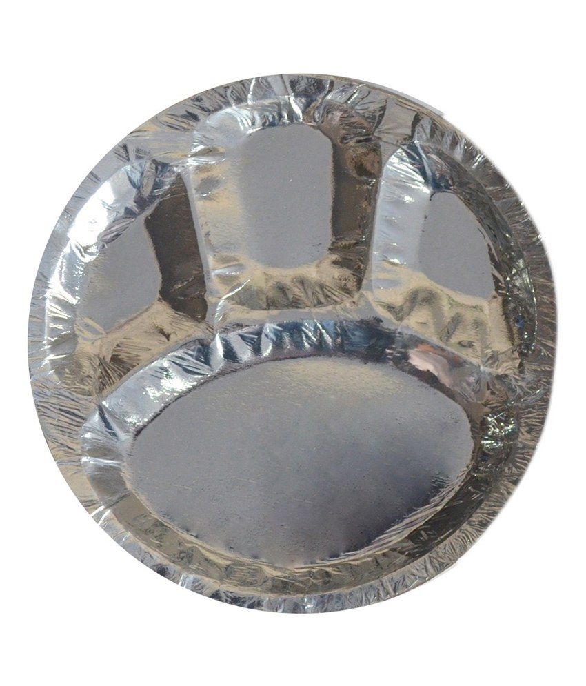 Lakshmi Disposable Silver Compartment Laminated Paper Plates Buy