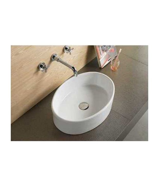 Buy Glocera Miami Wash Basin White Online at Low Price in India