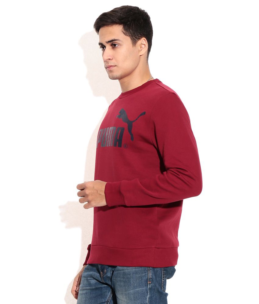 Puma Red Sweatshirt - Buy Puma Red Sweatshirt Online at Low Price in ...