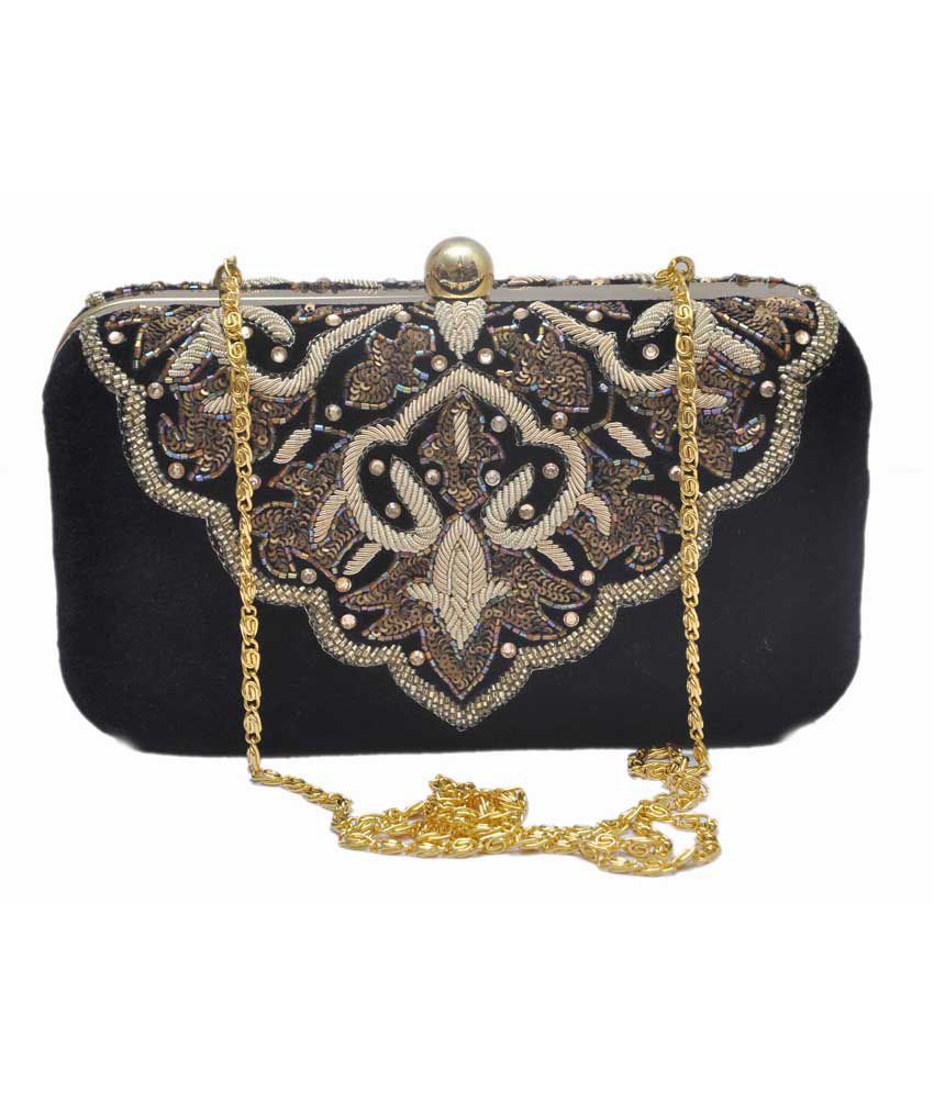 Buy Maheswari Handicraft Gold Women Designer Hand Bag at Best Prices in ...