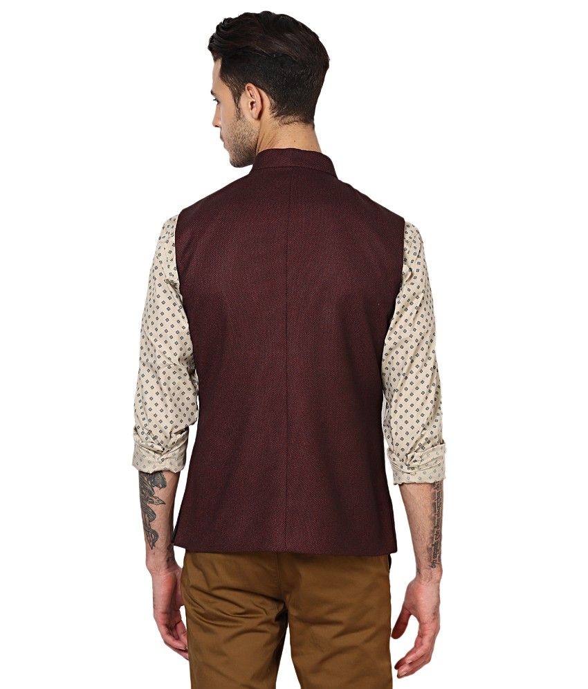 maroon formal coat