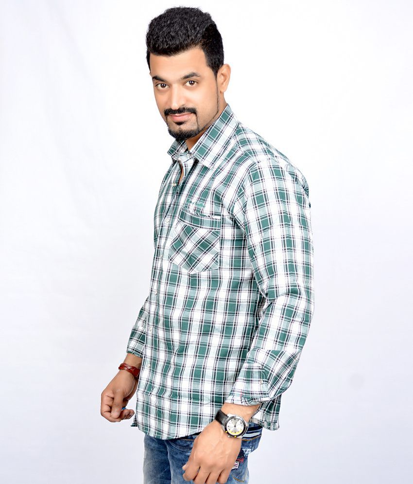multi color checks shirt