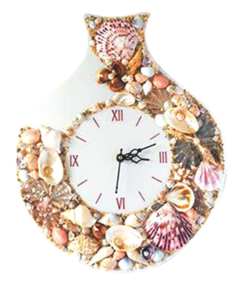 Igifts Classic Sea Shell Matka Shaped Wall Clock Buy Igifts Classic Sea Shell Matka Shaped Wall Clock At Best Price In India On Snapdeal