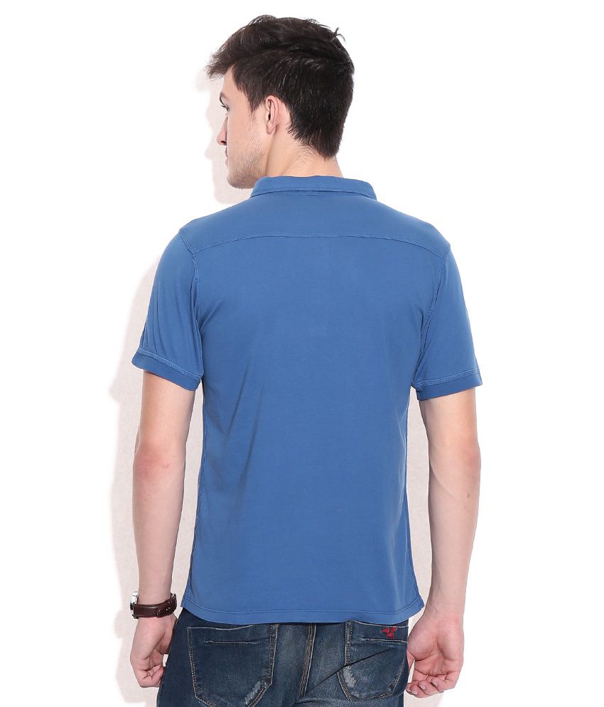 Mossimo Blue Cotton T-shirt - Buy Mossimo Blue Cotton T-shirt Online at ...