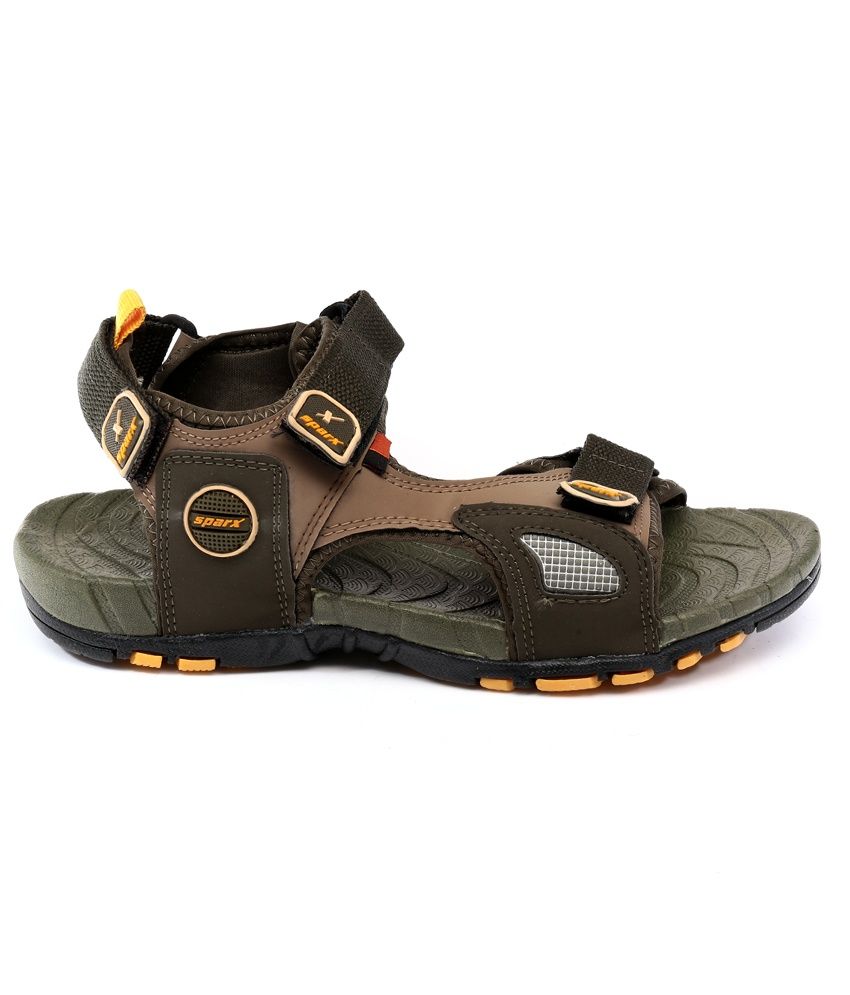 sparx green sandals