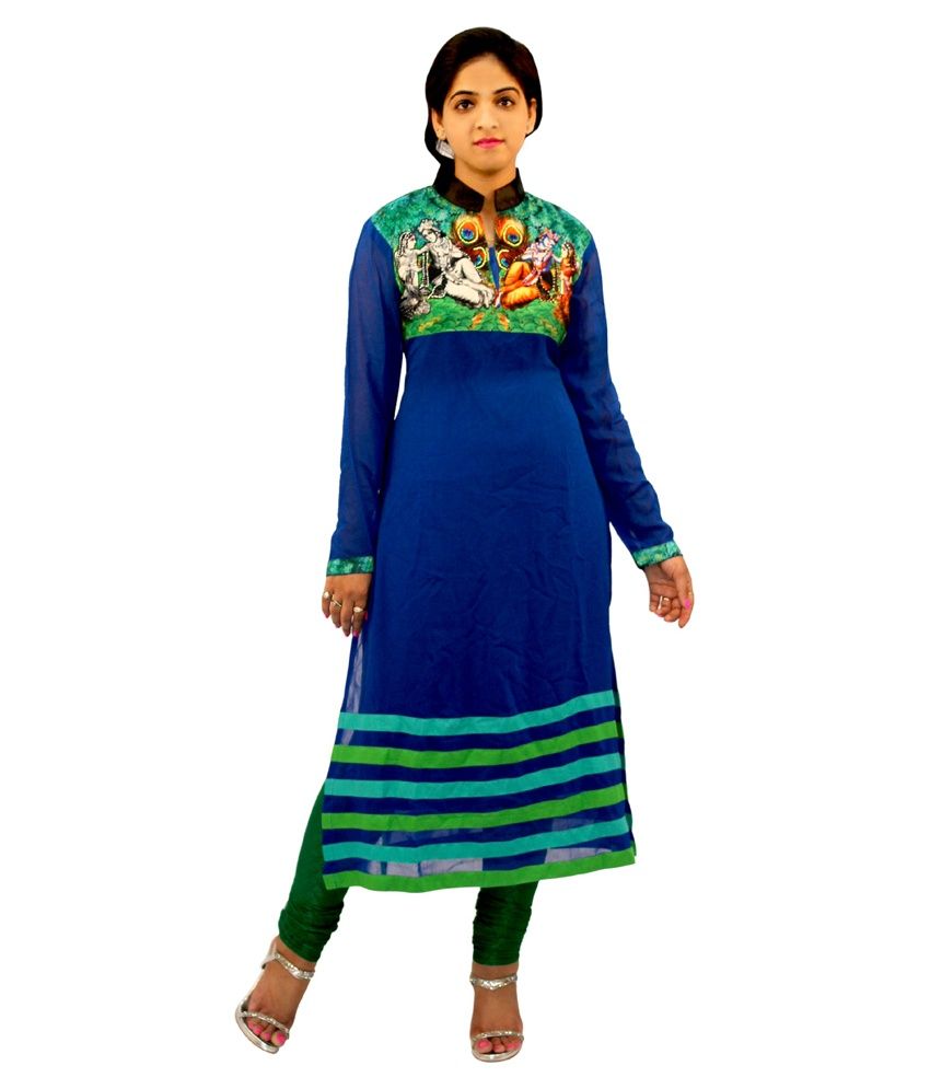 Charming Georgette Digital Printed Kurti - Buy Charming Georgette ...