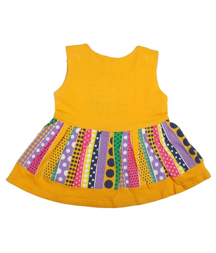 Little Life Baby Frock 100 Cotton (gold) (dn175) (size L) Buy