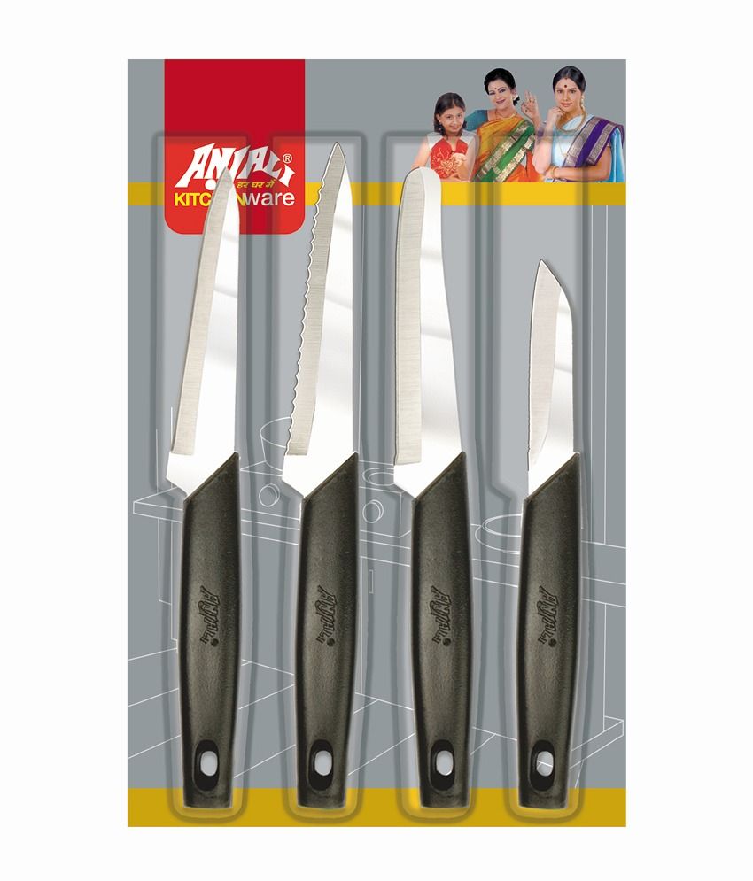 Anjali 4Pcs Sharpline Knife Set (Utility knife, Vegtable Knife, Multi Utility Knife, Paring