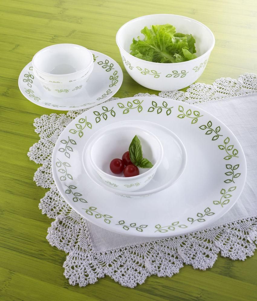 Corelle India Impression Neo Leaf Dinner Set (29 Pcs) Buy Online at