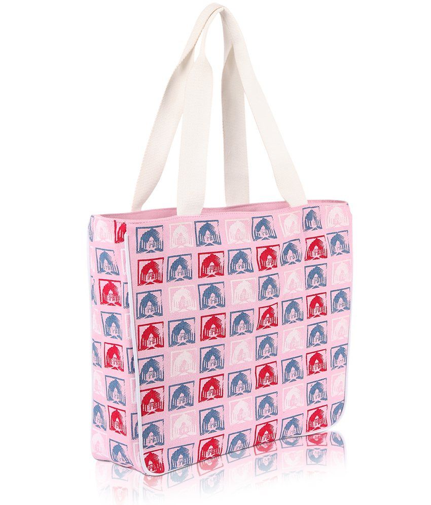Beenthere Pink Canvas Cloth Tote Bags Buy Beenthere Pink Canvas Cloth