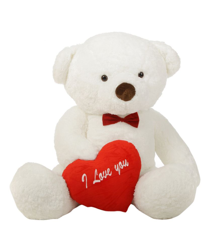 Grabadeal Big White Teddy Bear With Red I Love You Heart 61 Cm - Buy ...
