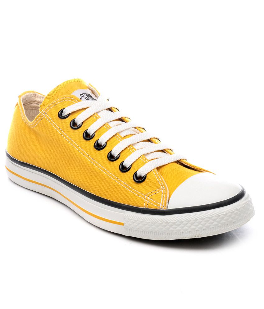 converse yellow casual shoes