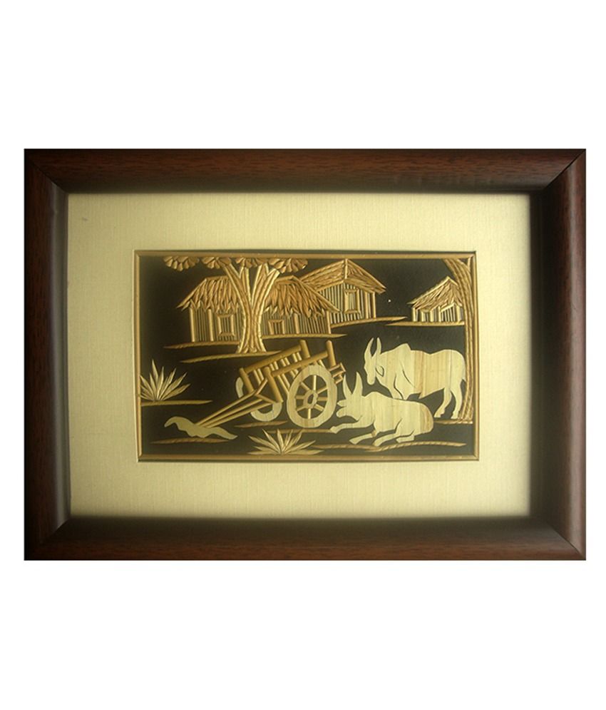 Angel Craft Abstract Painting Ox Cart In Village Buy Angel Craft Abstract Painting Ox Cart