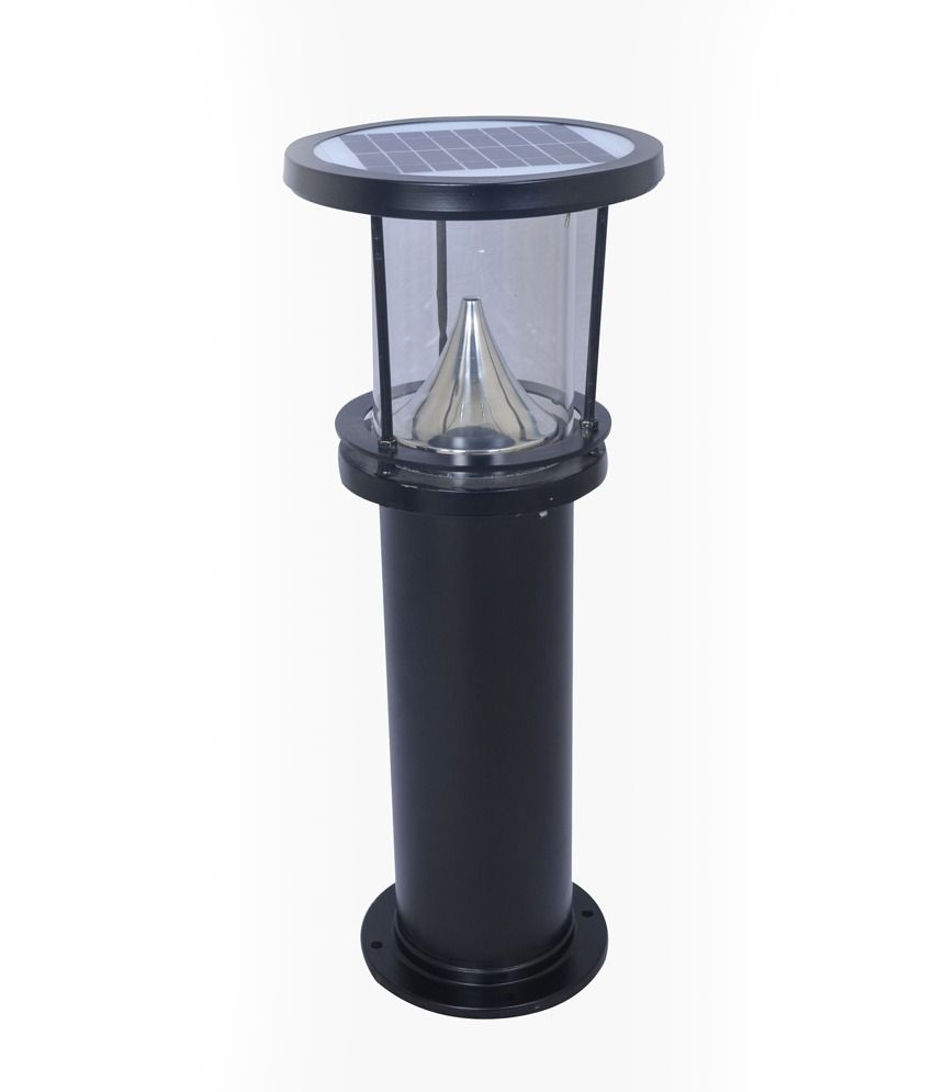 King Sun Black Solar Bollard Garden Light: Buy King Sun Black Solar ...