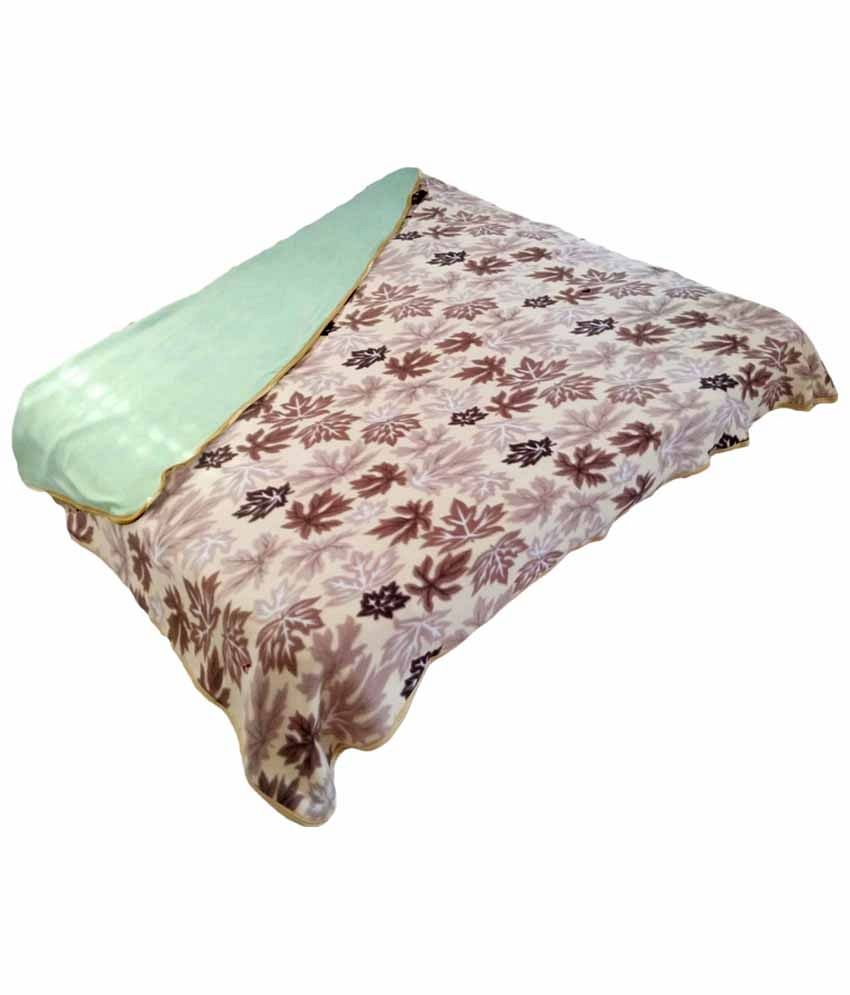 JK Handloom Double Ply Fleece Double Bed Woolen Blanket Quilt Dohar