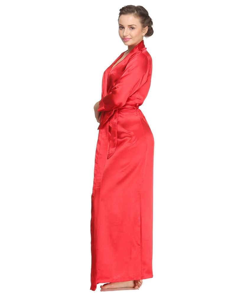 Buy Private Lives Red Satin Robe Online At Best Prices In India Snapdeal