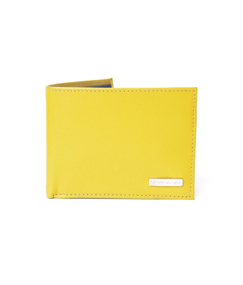 tommy hilfiger yellow wallet