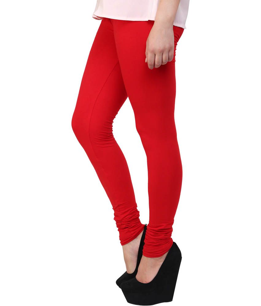 Sacrifice Women Cotton Lycra Leggings Combo (Black and Red - Pack of 2)