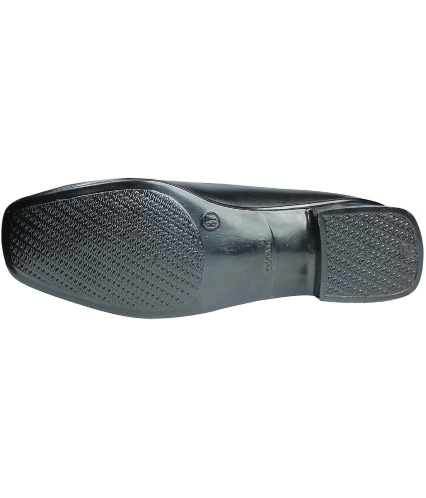 black leather belly shoes