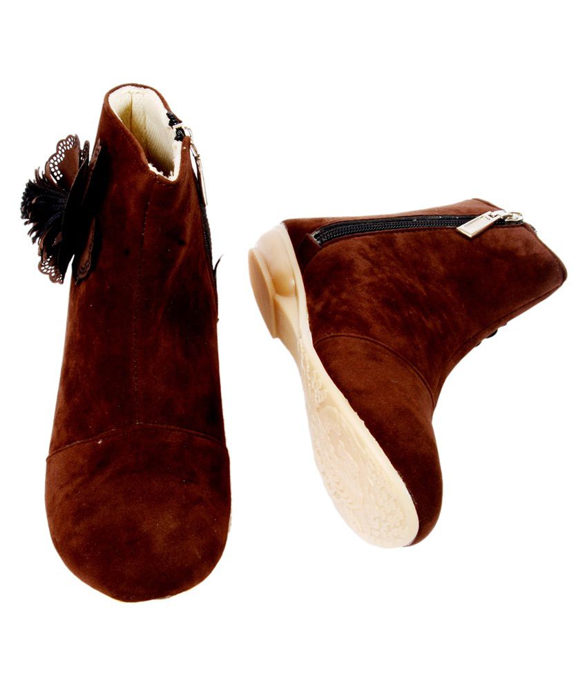 Darling Deals Brown Boots For Girls 
