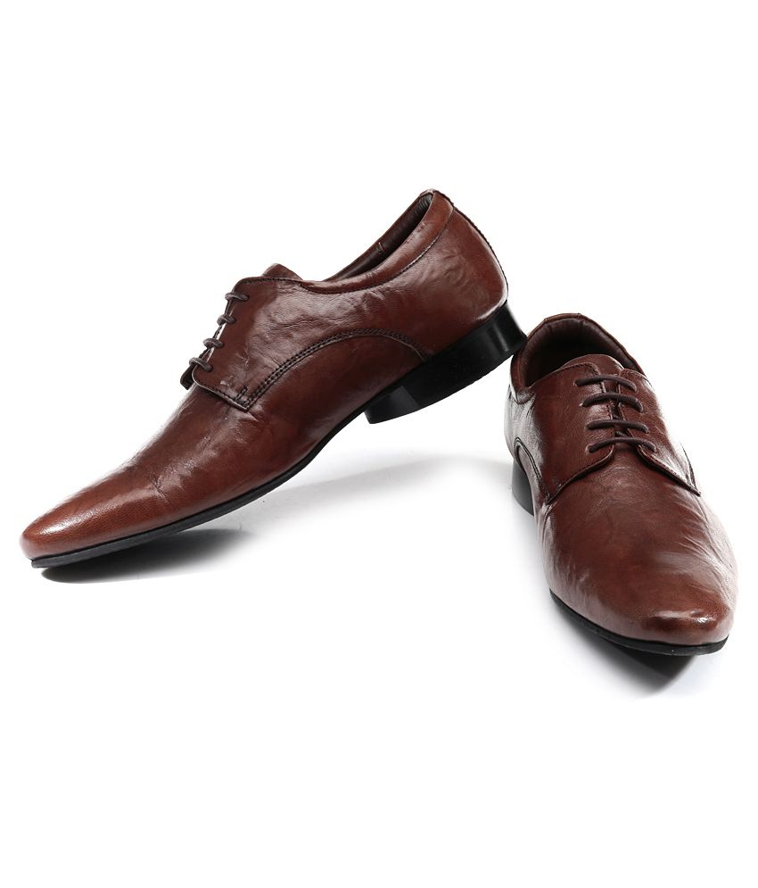franco leone tan formal shoes