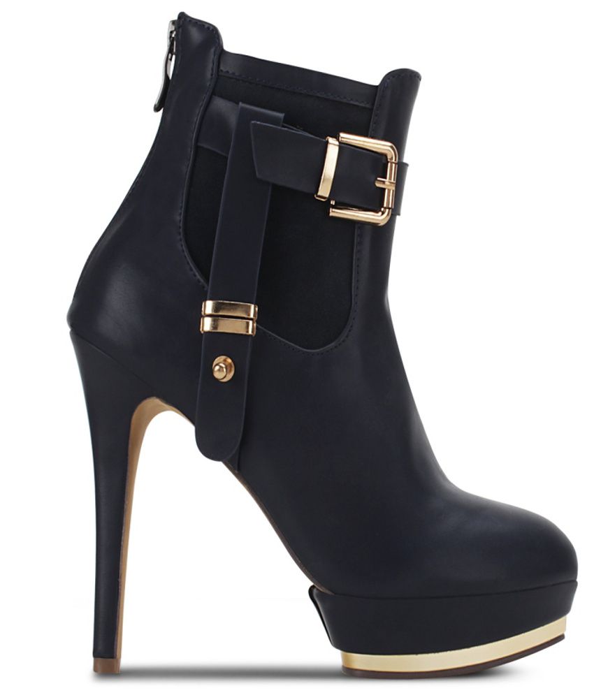 Get Glamr Navy Stiletto Boots Price in India- Buy Get Glamr Navy ...