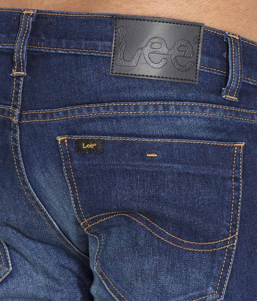 lee dark blue jeans