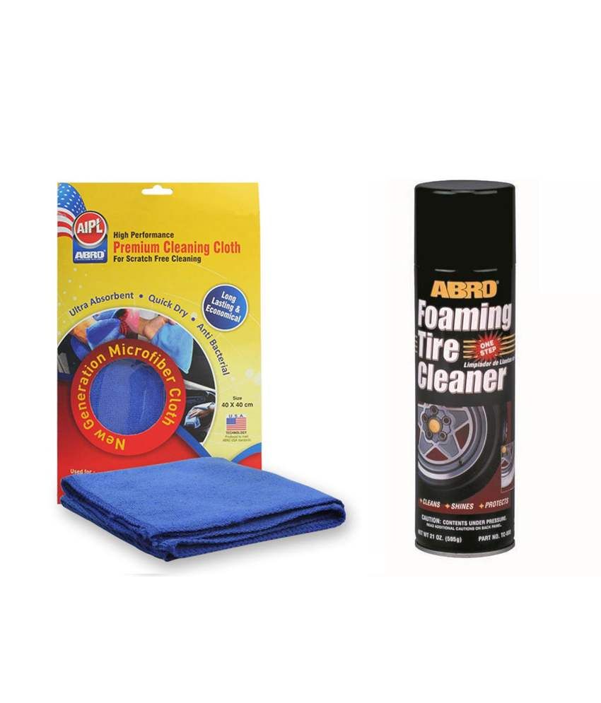 ABRO Foaming Tire / Tyre Cleaner TC800 (595 gm)+Microfiber Cloth Buy