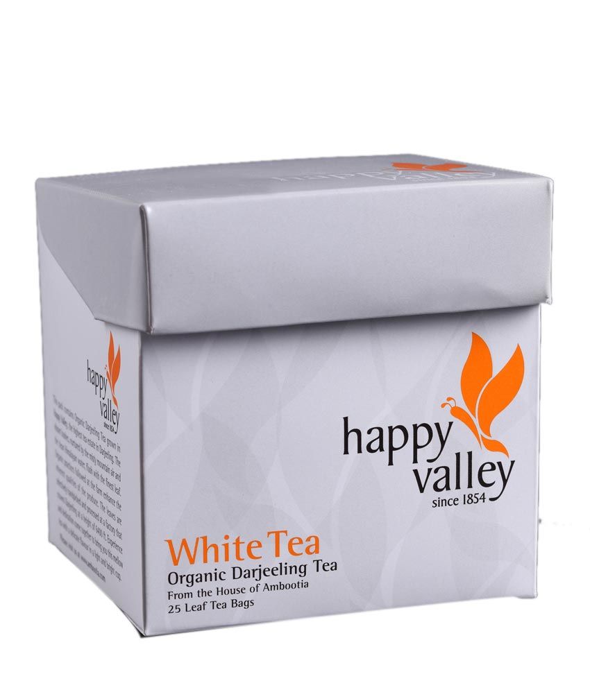Happy Valley Organic Darjeeling White Tea whole leaf tea 25 Pyramid Tea