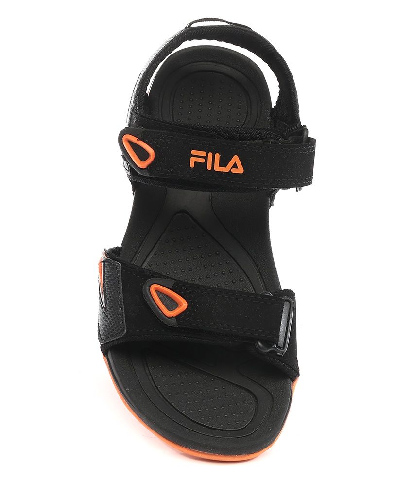 fila black dell sandal