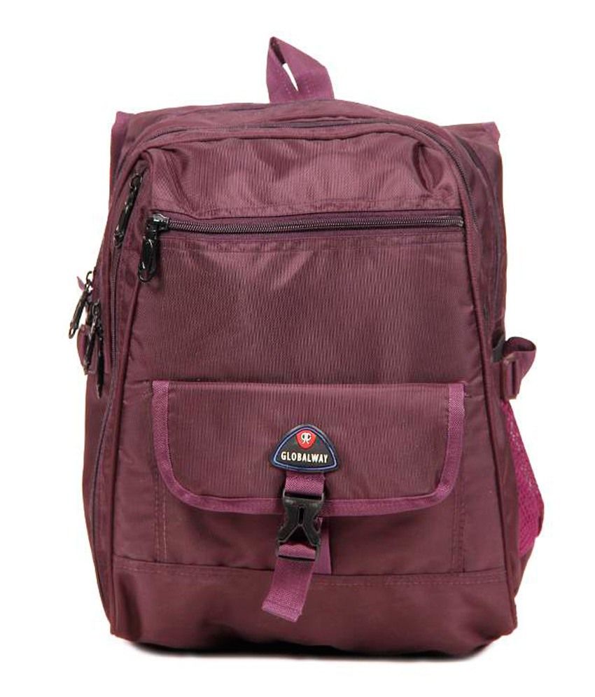 Must Bags Wine Color Polyester Backpack Buy Must Bags Wine Color