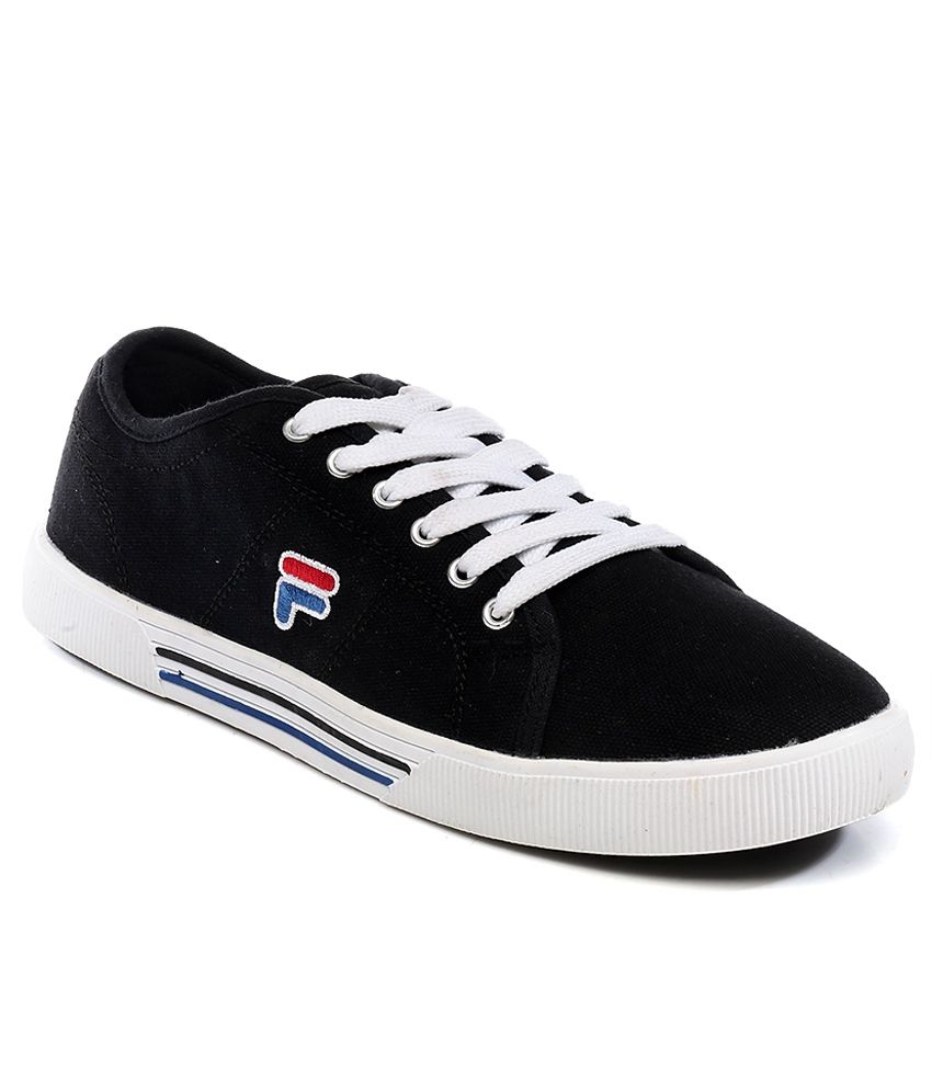 fila black casual shoes