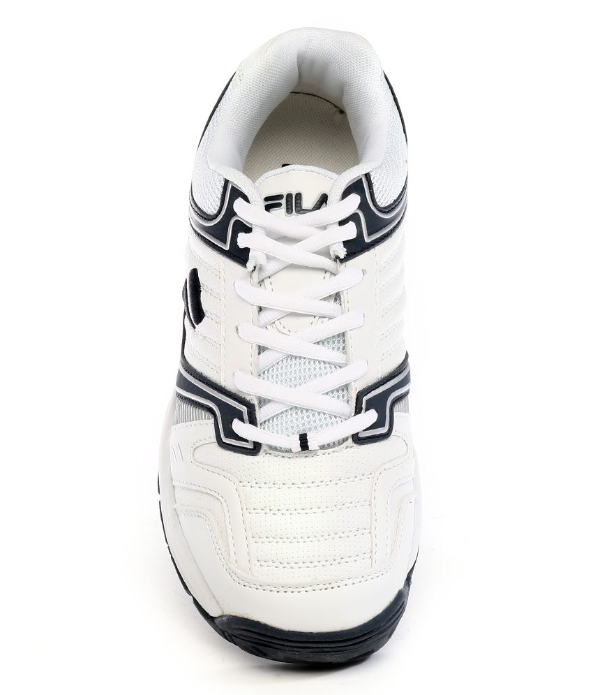 fila white sports shoes