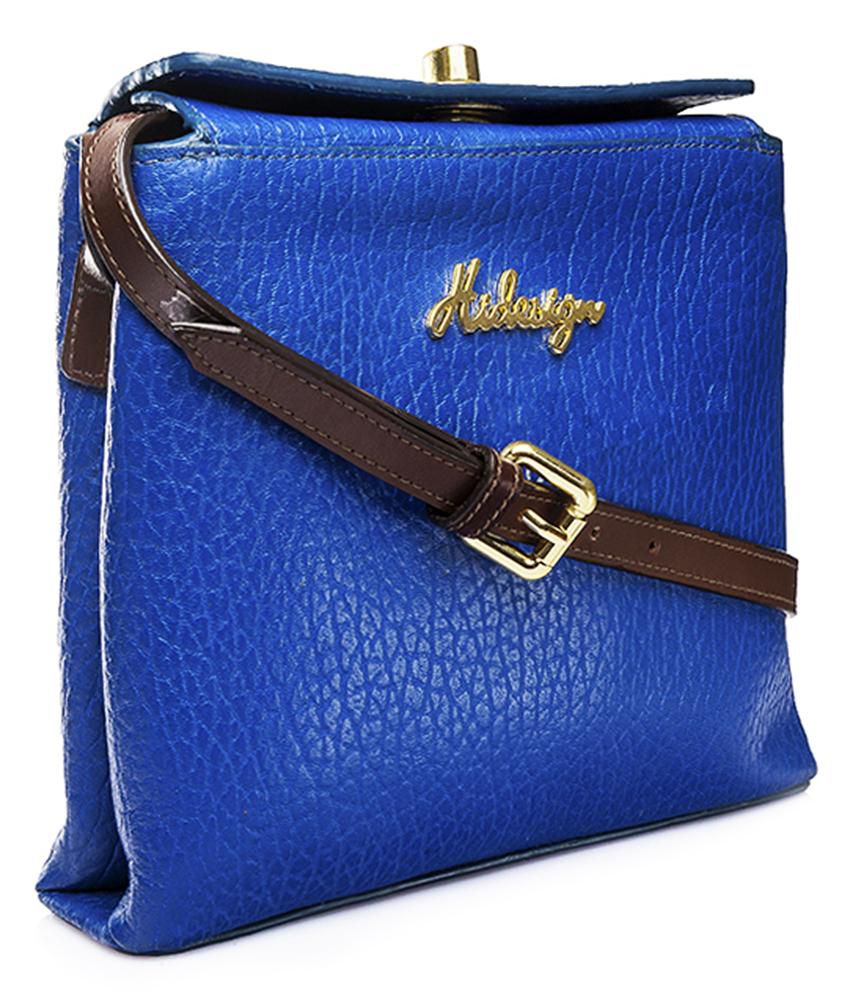 Hidesign SB DIONE 01 Blue Sling Bag - Buy Hidesign SB DIONE 01 Blue Sling Bag Online at Best 