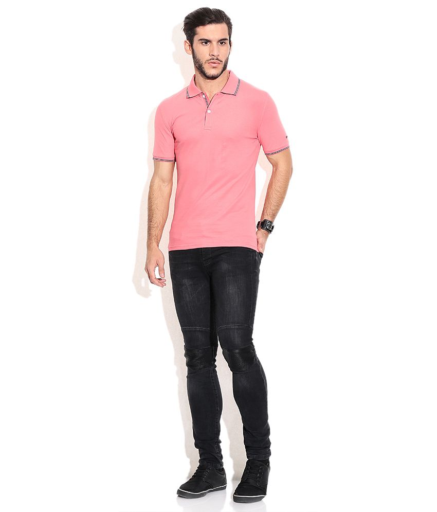 Celio Pink Cotton T-shirt - Buy Celio Pink Cotton T-shirt Online at Low