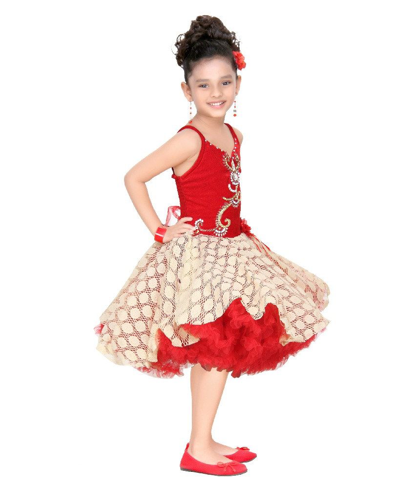 Red Trendy Frock - Buy Red Trendy Frock Online at Low Price - Snapdeal