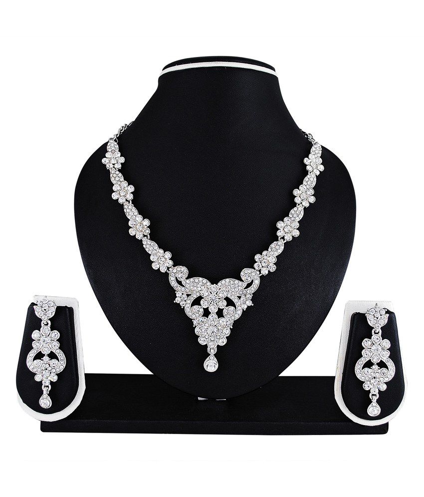 Atasi International Silver Bridal Alish Necklace Set - Buy Atasi ...