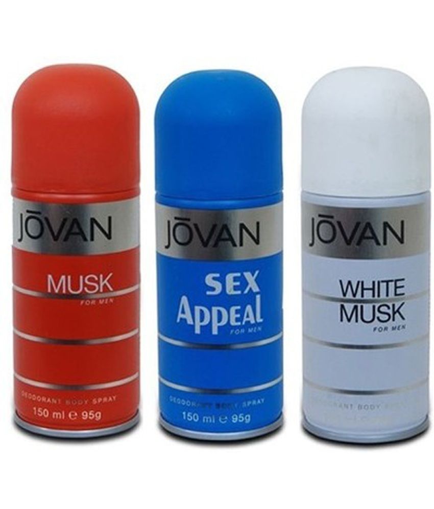 Jovan Orange Musk And Sex Appeal And White Musk Deodorants Set Of 3150ml 