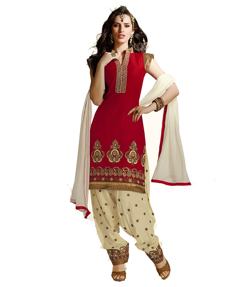 Sanskruti Silk Mills Multicolor Chanderi Cotton Dress