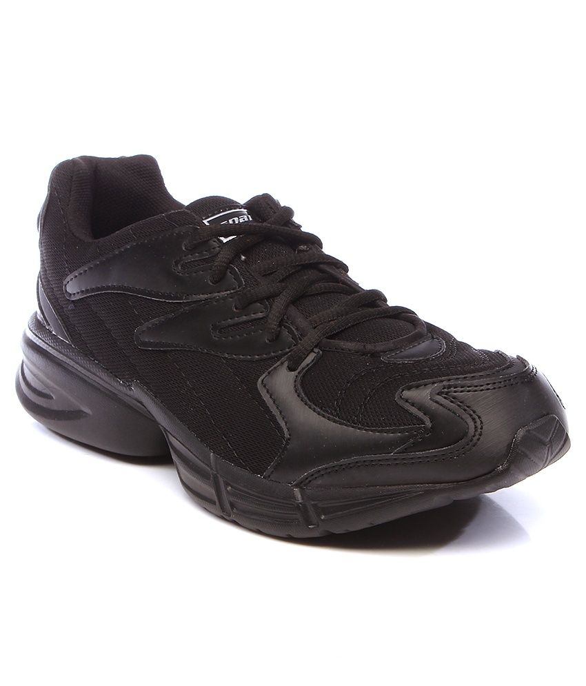 sparx black sports shoes