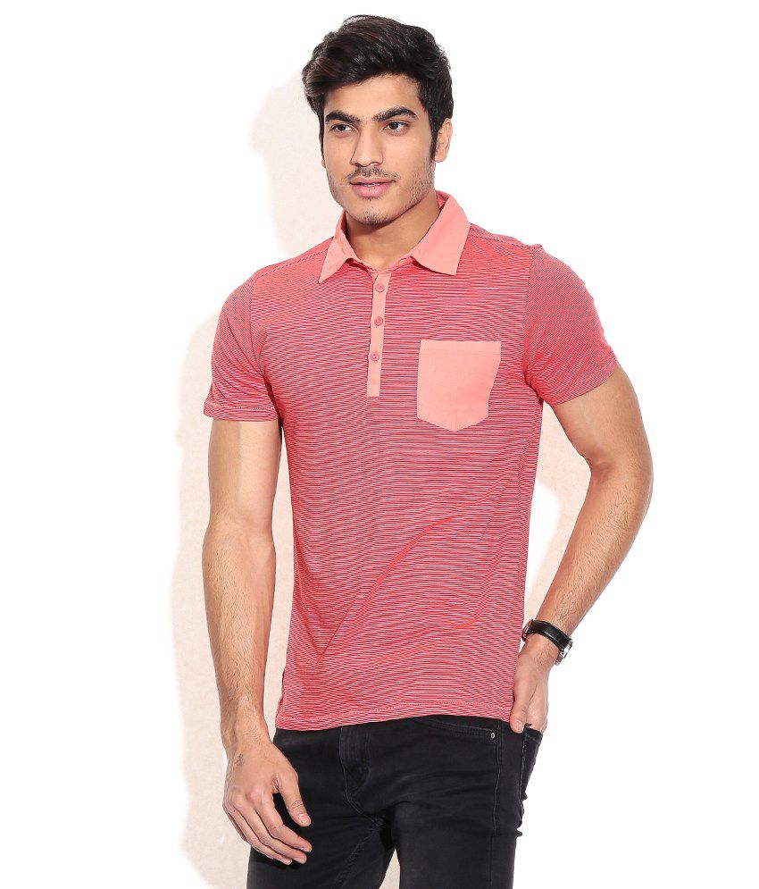 Celio Red Cotton T-shirt - Buy Celio Red Cotton T-shirt Online at Low ...