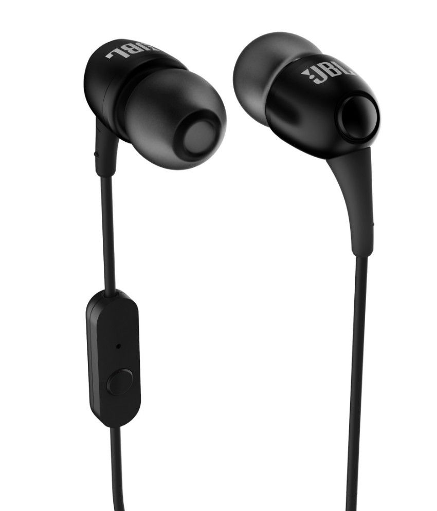     			JBL T100A In-Ear Earphones With Mic (Black)