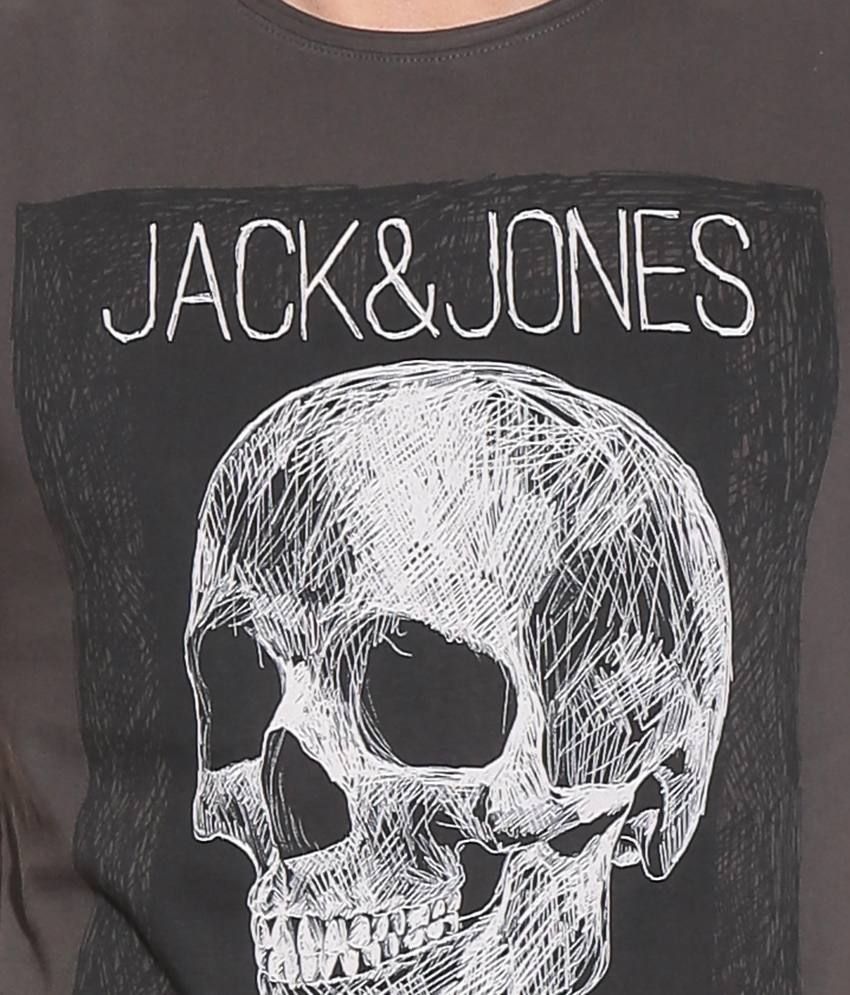 jack and jones black and white t shirt