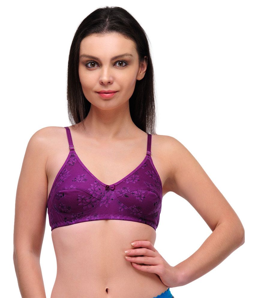 Buy Oleva Purple Cotton Bra Online At Best Prices In India Snapdeal