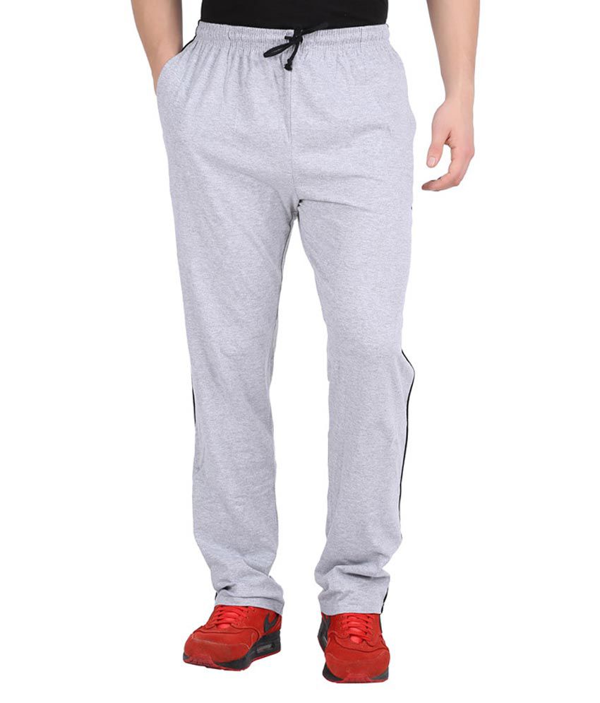 Checkers Bay Gray Cotton Blend Trackpant - Buy Checkers Bay Gray Cotton ...