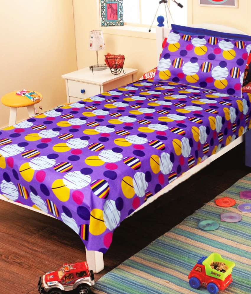     			Homefab India Multicolour Geometrical Cotton Single Bed Sheet